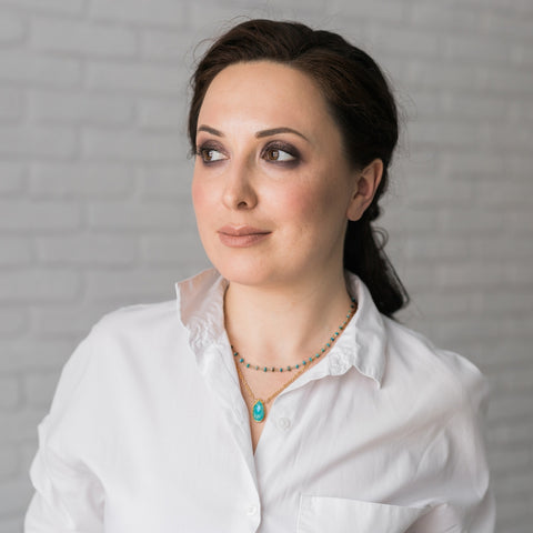 Turquoise Layering Necklaces, Turquoise Jewelry, Boho Beaded Chain Necklace