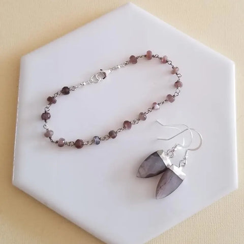 Chocolate Moonstone Jewelry, Handmade Gemstone Jewelry for Women