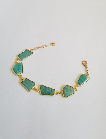 Chunky Amazonite Bracelet, Statement Bracelet