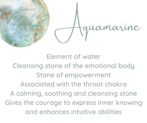 Gold Aquamarine Pendant Necklace, March Birthstone