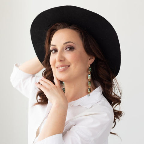 Long Labradorite Statement Earrings, Shoulder Duster Earrings