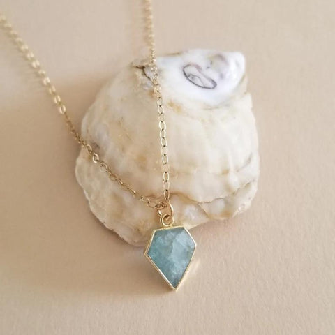 Bridesmaid Gift, Delicate Aquamarine Necklace for Bridesmaids