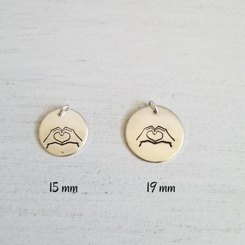 Hand Gesture Heart and Hands Charm Necklace