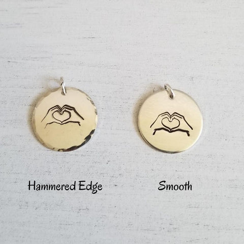 Hand Gesture Heart and Hands Charm Necklace