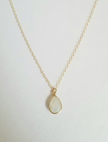 Sterling Silver Moonstone Necklace, Mother of the Groom Gift, Mothers Necklace