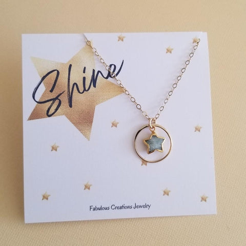 Star Necklace, Dainty Gold Star Pendant Necklace, Celestial Jewelry for women Handmade in the USA