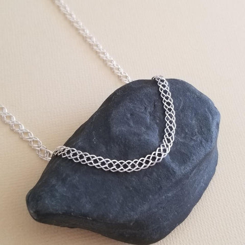 Fancy Sterling Silver Chain Link Necklace