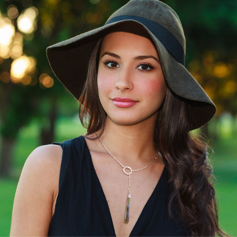 Long Labradorite Y Necklace, Labradorite Lariat, Gem Center Drop Necklace, Boho Stone Necklace, 925 Sterling Silver Labradorite Necklace, Plunging Y Necklace