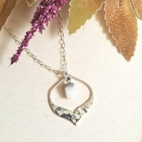 Birthstone Jewelry, Gift for Best Friend, Silver Gemstone Pendant 