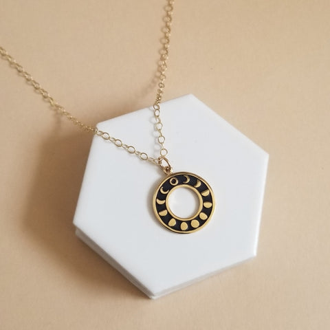 Moon Phases Necklace, Gift for Her, Moon Necklace