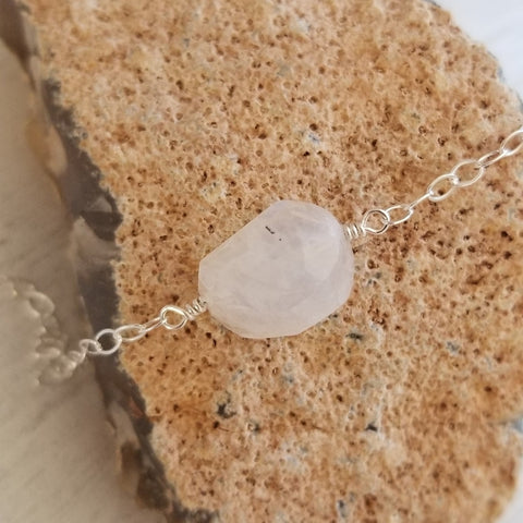 Natural Moonstone Bracelet, Gift for Her