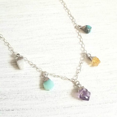 one of a kind gemstone necklace