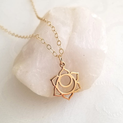 Sacral Chakra Necklace, Sacral Chakra Pendant, Gift for Her