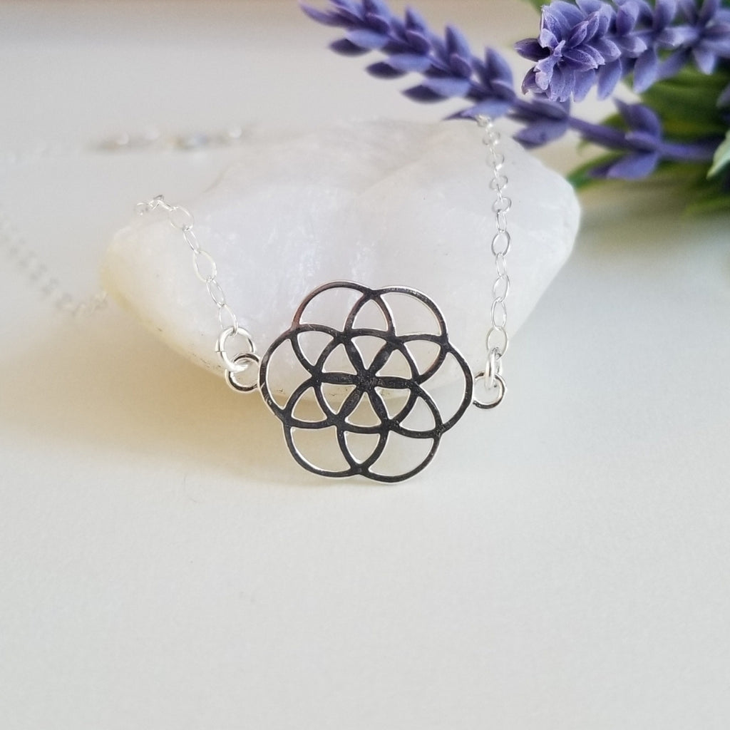 Sterling Silver Seed of Life Pendant Necklace