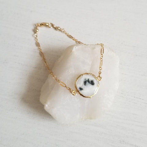 One of a kind Solar Quartz bracelet, Gold Sequin Bracelet