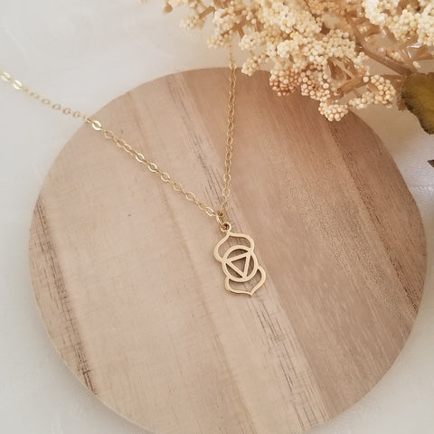 Dainty Third Eye Chakra Charm Necklace, Gift for Her