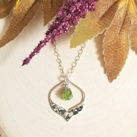 Raw Birthstone Pendant Necklace
