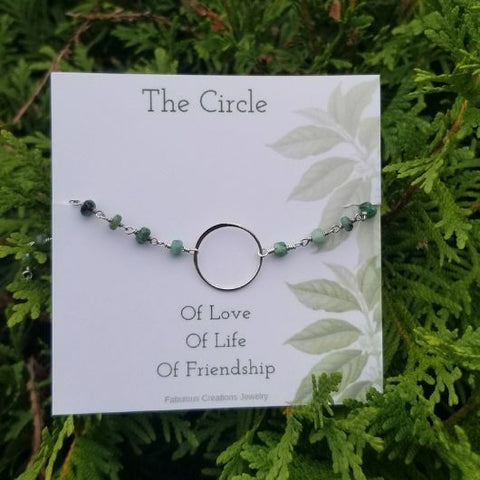 Raw Emerald Eternity Bracelet