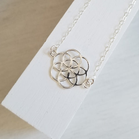 Sterling Silver Seed of Life Pendant Necklace