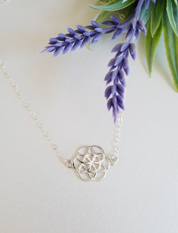Sterling Silver Seed of Life Pendant Necklace