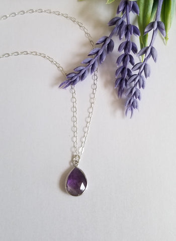 Sterling Silver Amethyst necklace 
