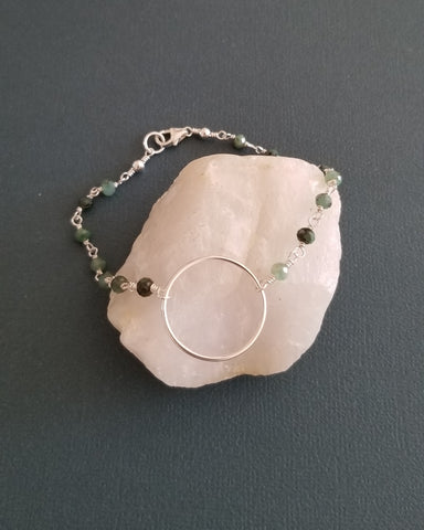 Raw Emerald Eternity Bracelet