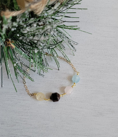 Handmade Custom Raw Birthstone Necklace, Gift for Her