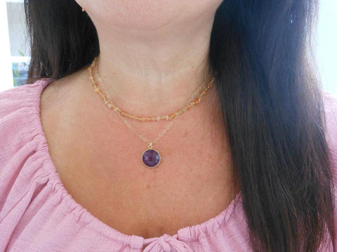 layered necklaces, handmade gemstone jewelry, boho choker