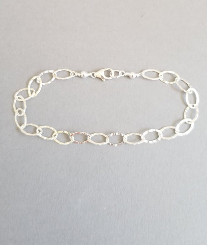 Sterling Silver Oval Link Chain Bracelet