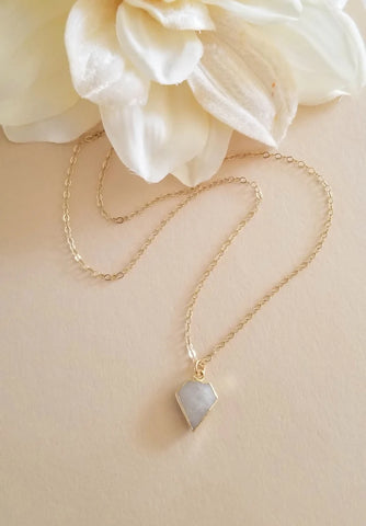 Bridesmaid Necklace Gift, Moonstone Pendant Necklace for Bridesmaids
