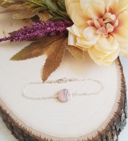 Rhodochrosite Bracelet-Sterling Silver or Gold