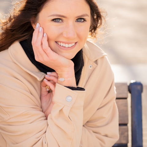 Dainty Sterling Silver or Gold Moonstone Bracelet