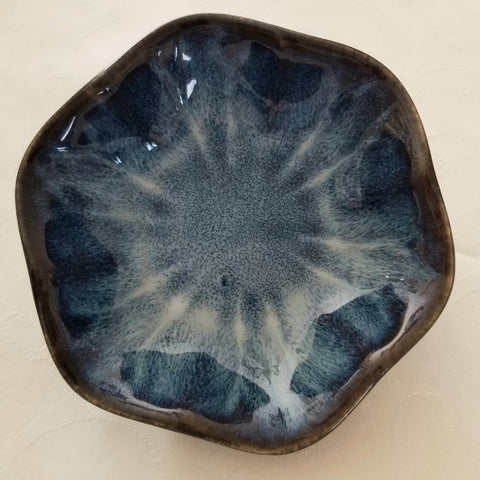 Ceramic Jewelry Dish, Floral Shaped Ring Dish