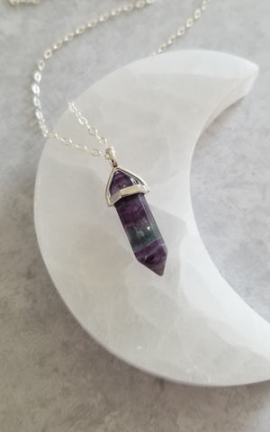 One of a kind Fluorite Pendant Necklace