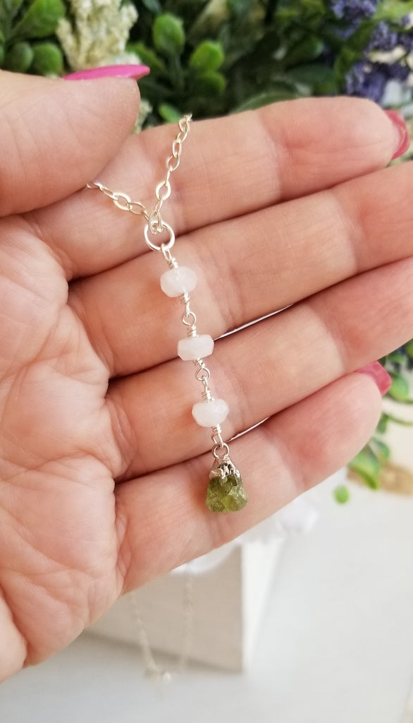 Virgo ~ Peridot Crystal Necklace