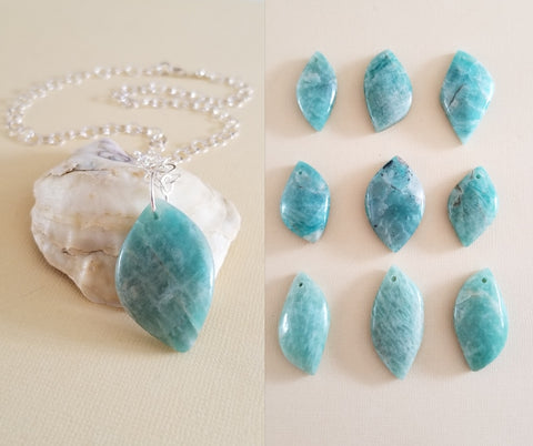 Chunky Sterling Silver Amazonite Necklace