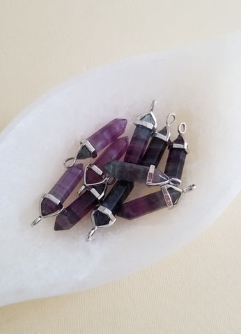 One of a kind Fluorite Pendant Necklace