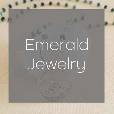 Natural Emerald Pendant Necklace, Gold Emerald Necklace, Center Drop Necklace