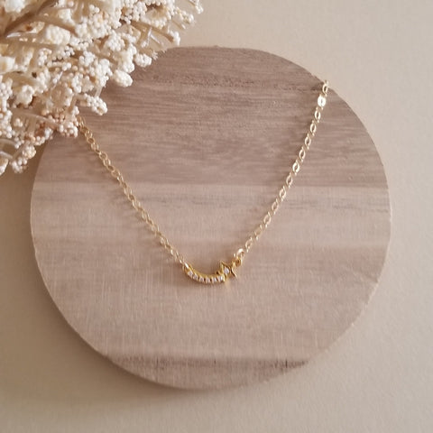 Dainty Gold Shooting Star Necklace and Card Gift Set