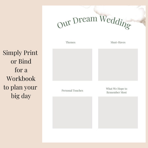 Wedding Planner Printable, Wedding Checklist, Wedding Planner Pages, Wedding Guest List, Digital Download, Wedding Organizer, Honeymoon