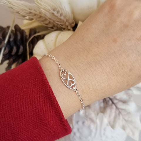 Sterling Silver Infinity Bracelet, Simple everyday bracelet, Infinity Jewelry for Women