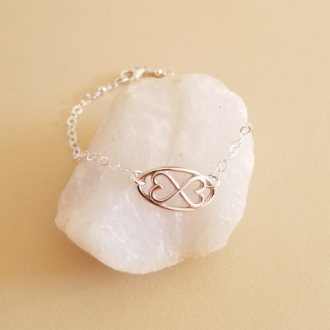 Dainty Sterling Silver Infinity Bracelet, Minimalist Everyday Jewelry, Symbol of Love, Friendship & Connection