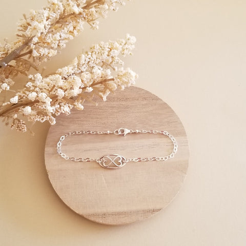 Dainty Sterling Silver Infinity Bracelet, Minimalist Everyday Jewelry, Symbol of Love, Friendship & Connection