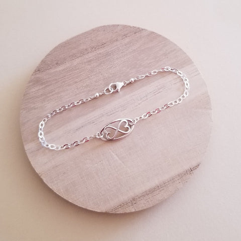 Dainty Sterling Silver Infinity Bracelet, Minimalist Everyday Jewelry, Symbol of Love, Friendship & Connection