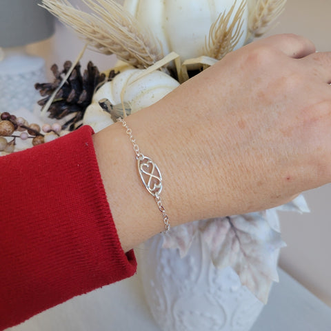 Dainty Sterling Silver Infinity Bracelet, Minimalist Everyday Jewelry, Symbol of Love, Friendship & Connection