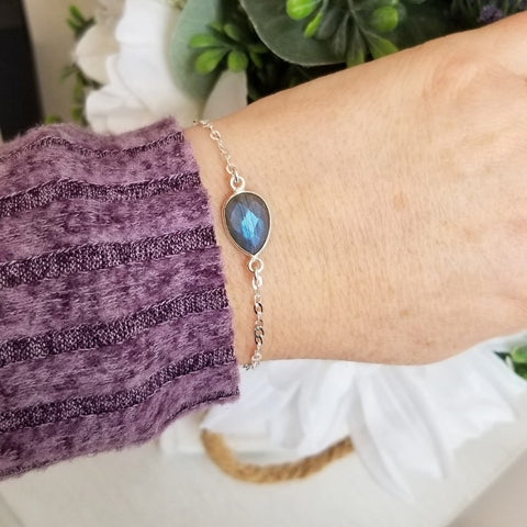 Natural Labradorite bracelet perfect for everyday wear