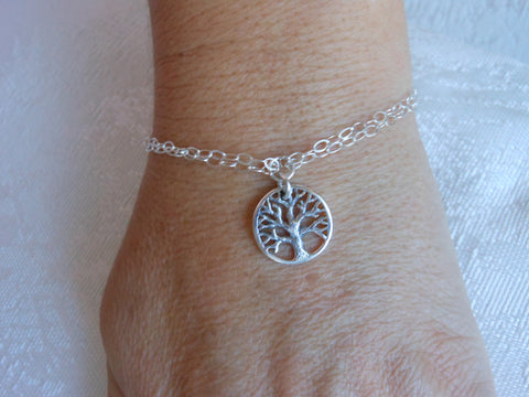 dainty silver bracelet, Family Tree bracelet, Mother of the Groom gift, Fabulous Creations Jewelry