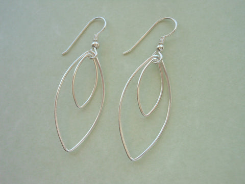 Sterling Silver Marquise Earrings