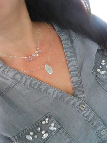 Gemstone Cascade Necklaces in Sterling Silver