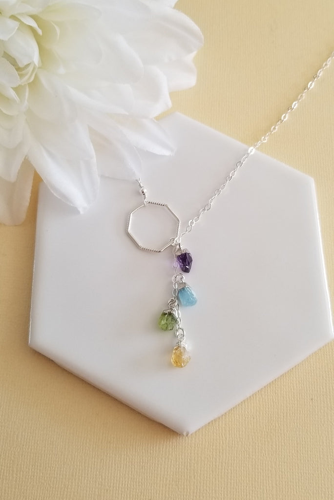 Buy 18ct Gold Vermeil Multi Gemstone Necklace, Multi Colour Necklace, Multi  Birthstone Necklace, Multi Gemstone Necklace, Birthday Jewelry Online in  India - Etsy